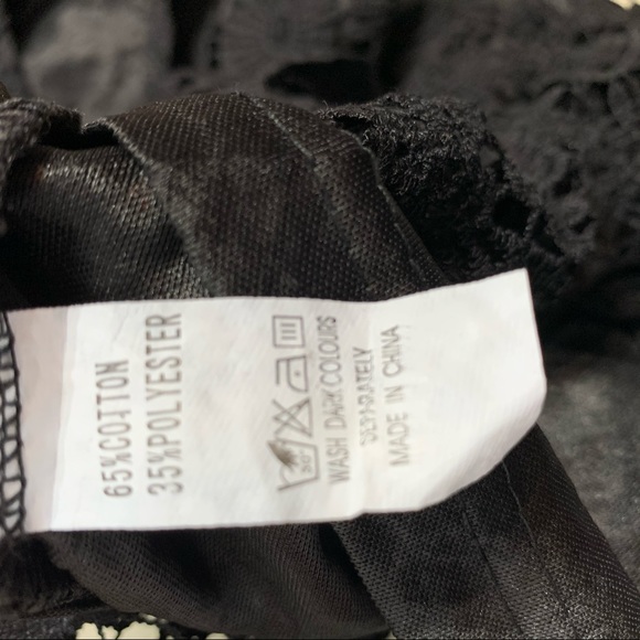 Floral Black knit lace Sleeveless Dress - Small - Picture 6 of 6